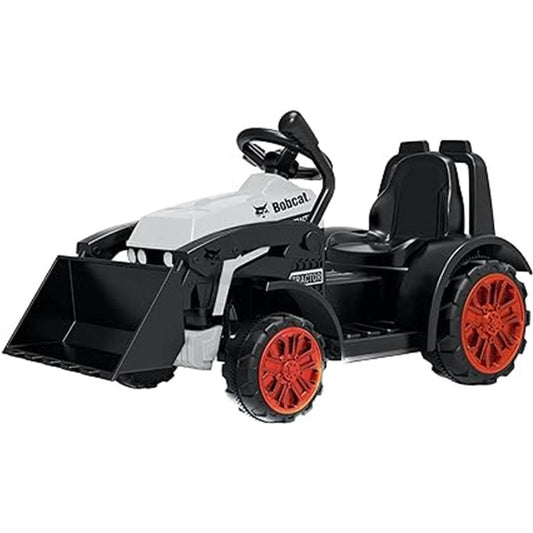 Bobcat 6V Battery Powered Ride-On Construction Tractor for Kids - Black