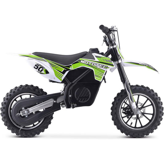 MotoTec 24v 500w Gazella Electric Dirt Bike Green
