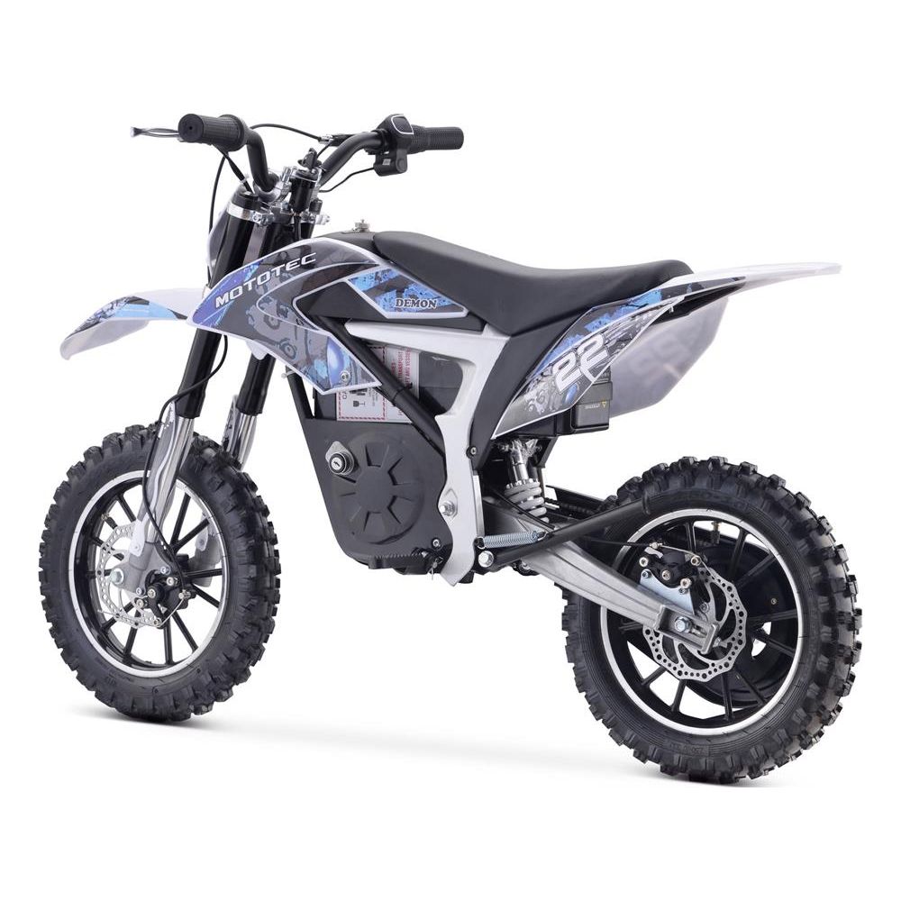 MotoTec 36v 500w Demon Electric Dirt Bike Lithium Blue