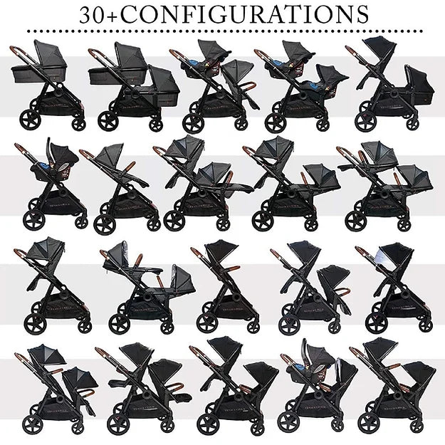 Maverick Single to Double Stroller & Bassinet | Package # 2