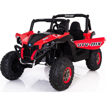 Mini Moto 12V 4x4 Kids Ride-On UTV with Remote Control & Leather Seat - Red