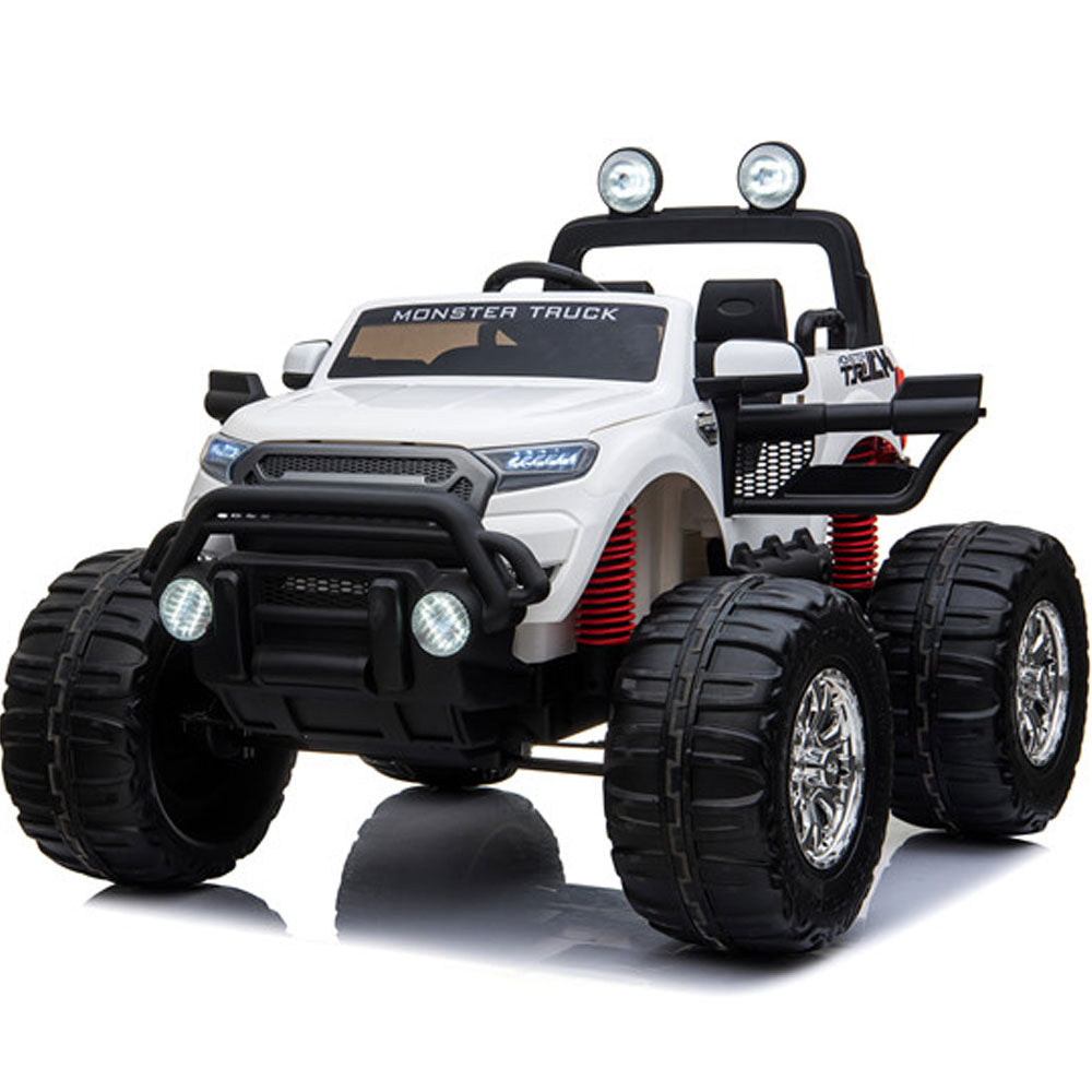 MotoTec Monster Truck 4x4 12v White (2.4ghz)