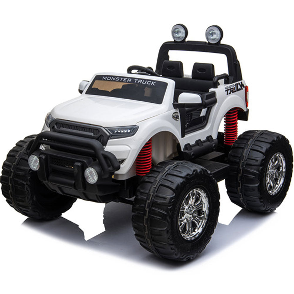 MotoTec Monster Truck 4x4 12v White (2.4ghz)