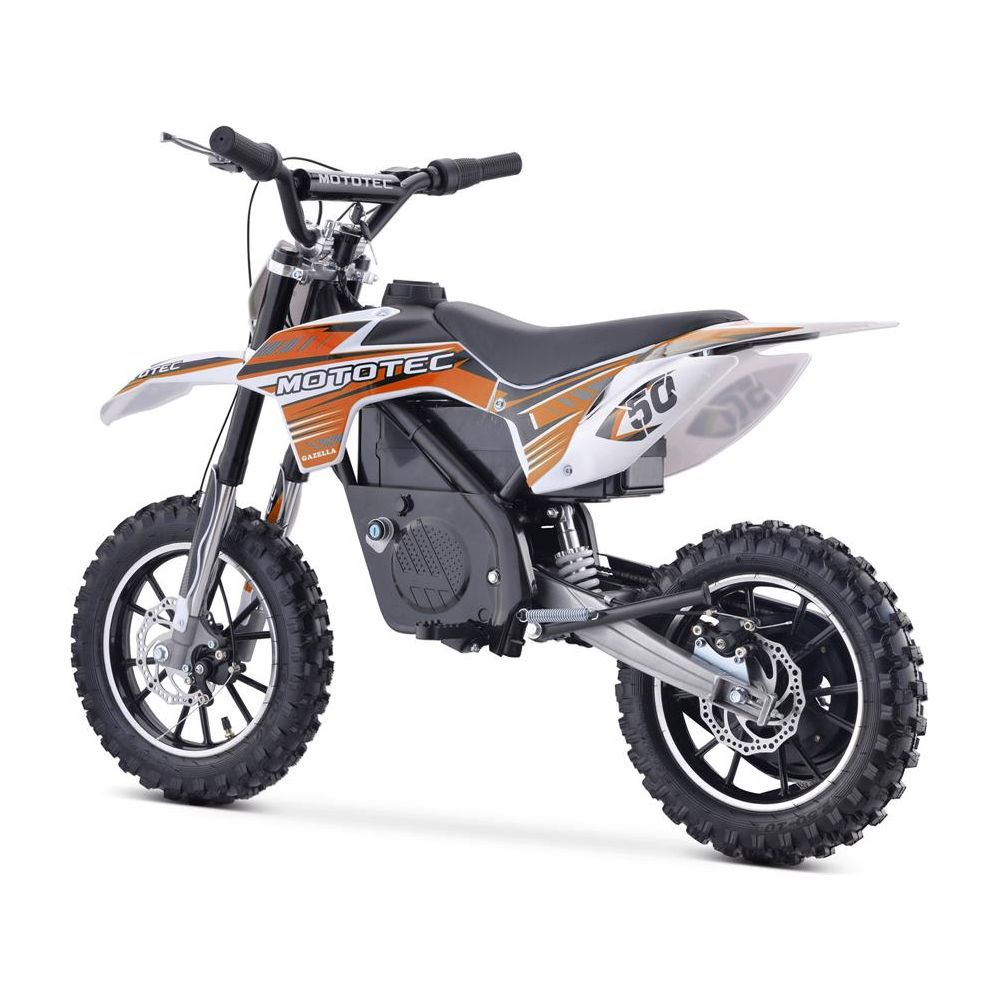 MotoTec 24v 500w Gazella Electric Dirt Bike Orange