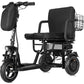 MotoTec Folding Mobility Electric Trike 48v 700w Dual Motor Lithium Black