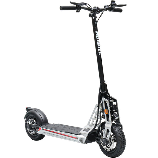 MotoTec Free Ride 48v 600w Lithium Electric Scooter Silver