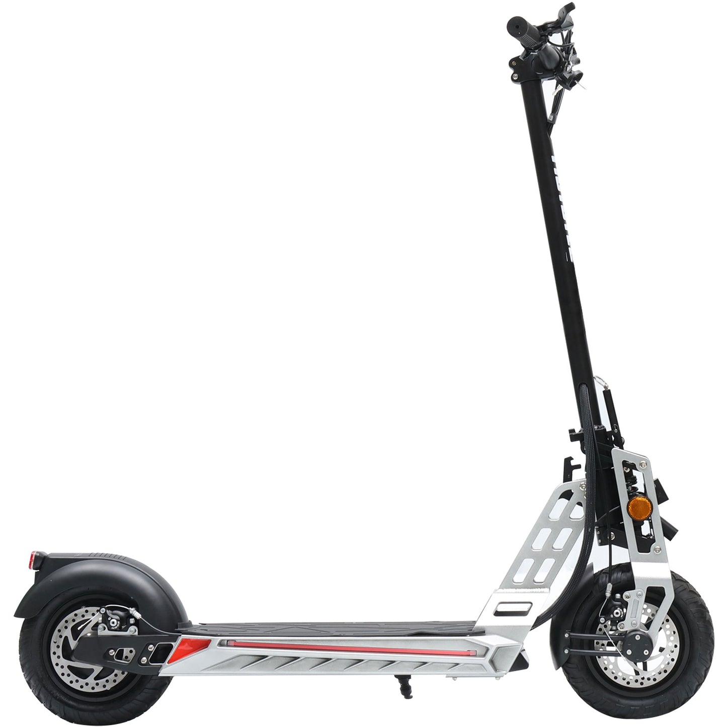 MotoTec Free Ride 48v 600w Lithium Electric Scooter Silver