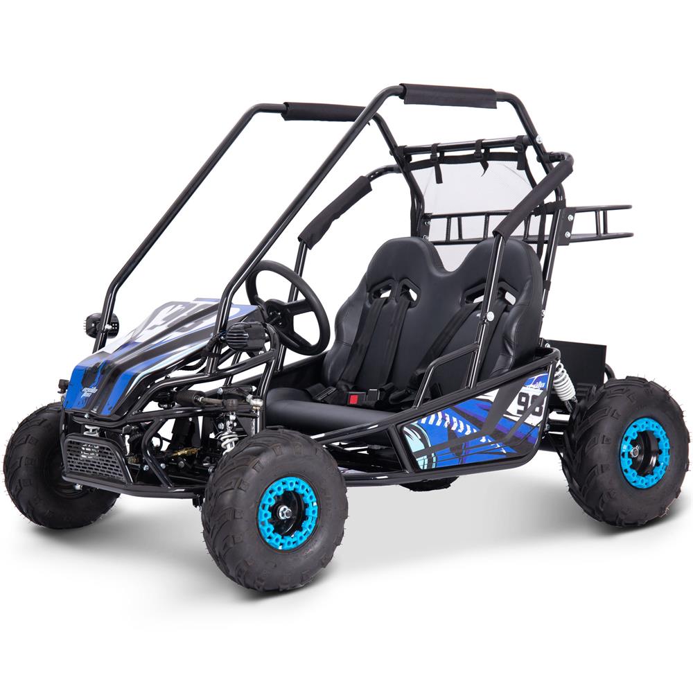 MotoTec Mud Monster XL 60v 2000w Electric Go Kart Full Suspension Blue