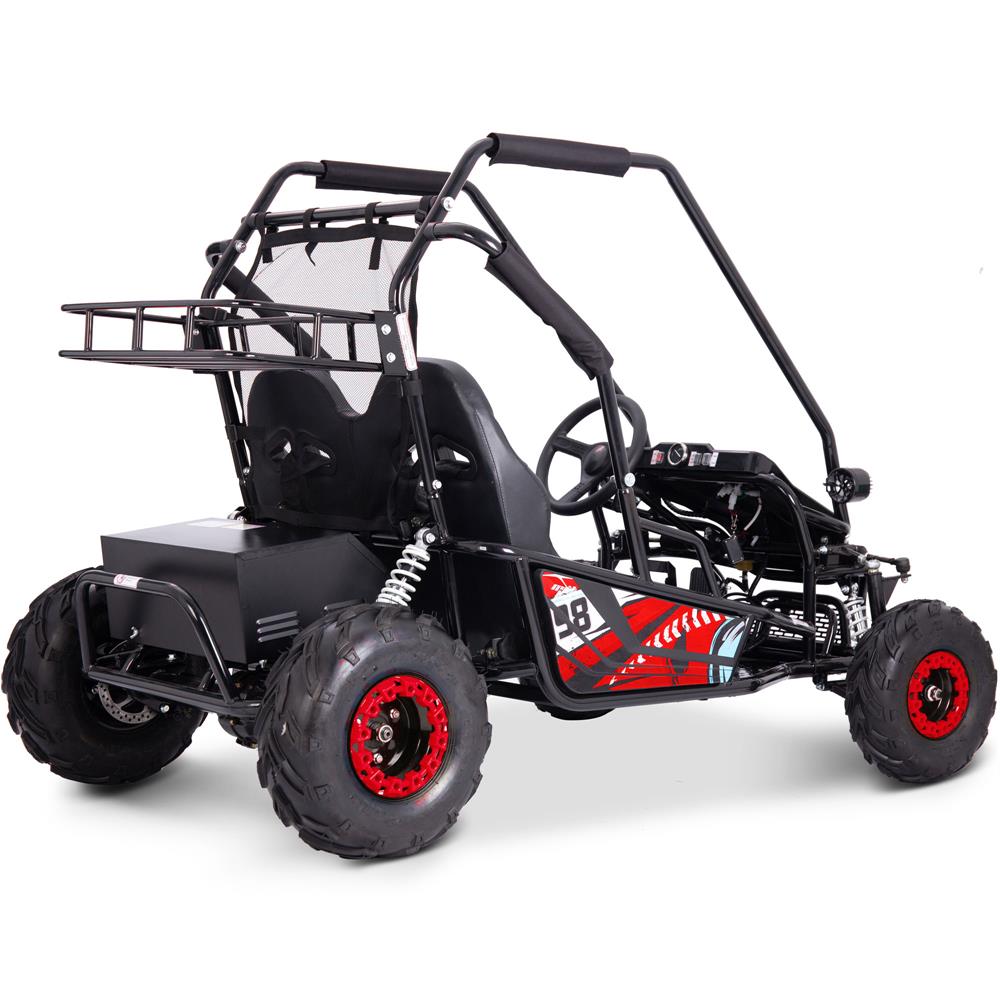 MotoTec Mud Monster XL 60v 2000w Electric Go Kart Full Suspension Red