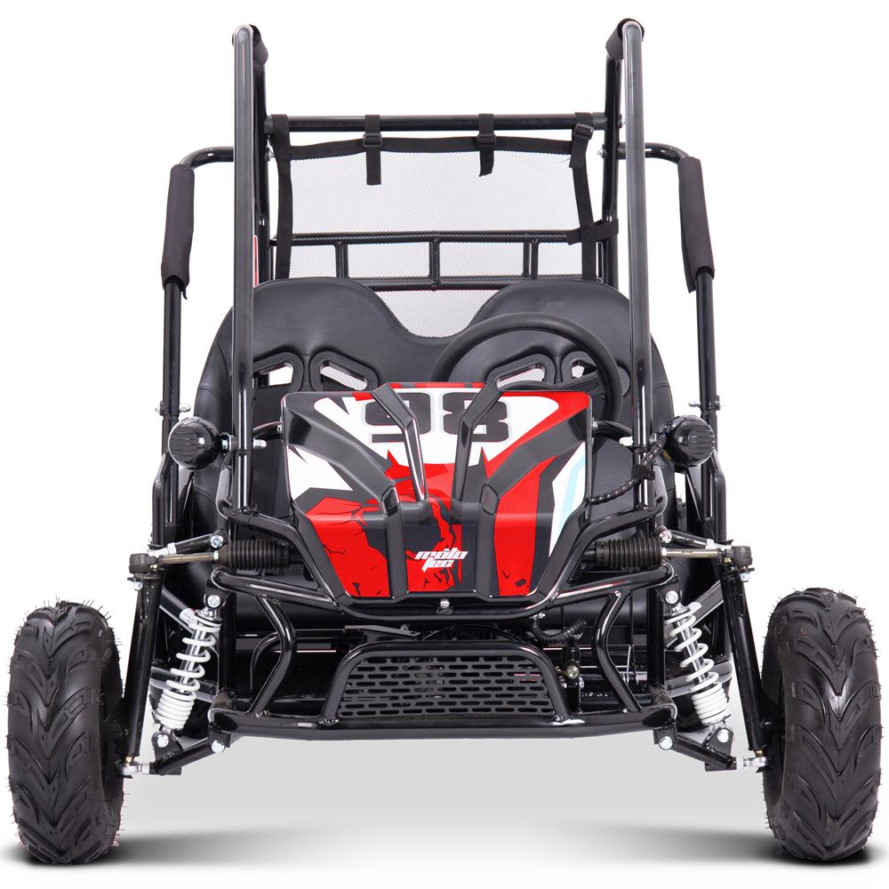 MotoTec Mud Monster XL 60v 2000w Electric Go Kart Full Suspension Red