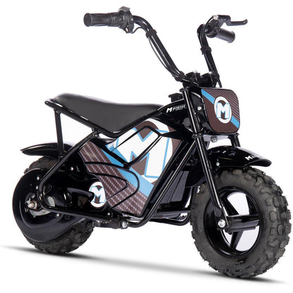 MotoTec 24V 250W Kids Electric Mini Bike - Black with Rugged Steel Frame