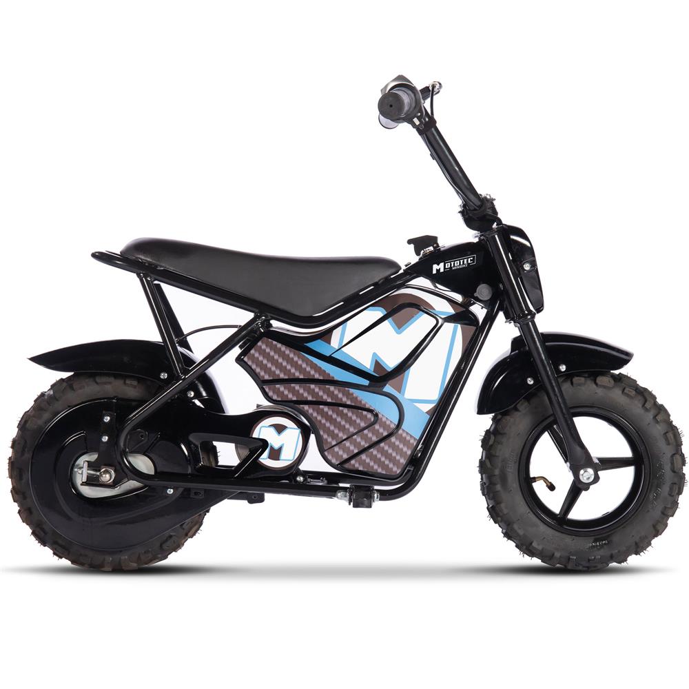 MotoTec 24v 250w Electric Mini Bike Black